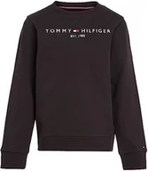 Bluzy dla dziewczynek - Tommy Hilfiger KS0KS00212 Bluza dziecięca Essential unisex, czarny, 3 Lat - miniaturka - grafika 1