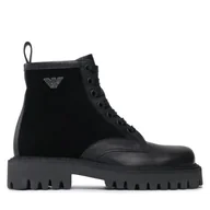 Botki męskie - Trapery Emporio Armani X4M383 XN630 K001 Czarny - miniaturka - grafika 1