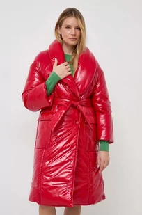 Patrizia Pepe kurtka damska kolor czerwony zimowa oversize - Kurtki damskie - miniaturka - grafika 1