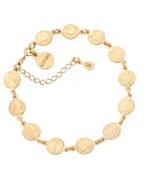 Bransoletki - Bransoletka pozłacana z monetami - miniaturka - grafika 1