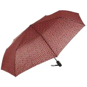 Parasole - Parasol czarno-bordowy w serca damski półautomat - miniaturka - grafika 1