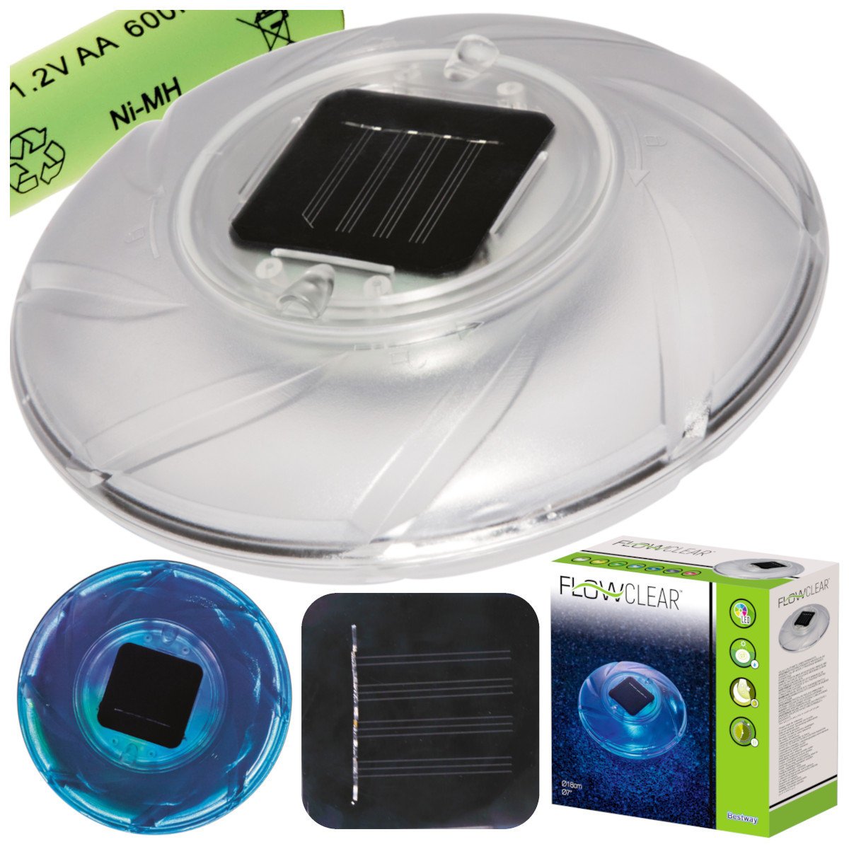 Bestway pływająca lampa led solar  - oświetlenie basenowe