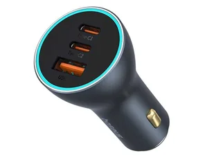 BASEUS Samochodowa 65W GaN 2x USB-C USB-A Golden Contactor Pro C00035202841-00 - Ładowarki samochodowe - miniaturka - grafika 1
