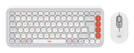 Myszki - Logitech 920-013107 klawiatura Dołączona myszka Uniwersalne Bluetooth QWERTZ Niemiecki Pomarańczowy, Biały - miniaturka - grafika 1
