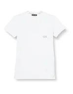 Koszulki męskie - Emporio Armani Męski T-shirt z logo Crew Neck Shiny, biały, L - miniaturka - grafika 1