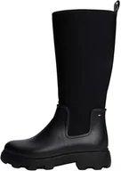 Kalosze damskie - Tommy Hilfiger Damskie buty przeciwdeszczowe FLAGA DŁUGA RAINBOOT CIEPŁA Podszewka FW0FW08973 Kalosze Czarne (Czarne), 6, Czarny, 39 EU - miniaturka - grafika 1