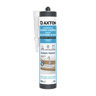 Silikon sanitarny Kuchnia i Łazienka bezbarwny 280 ml Axton - Silikony - miniaturka - grafika 1