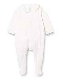 Śpiochy dla niemowląt - Petit Bateau Bawełna Groszki do spania 0 miesięcy, Marshmallow White/Edna Blue, 0-3 miesięcy - grafika 1