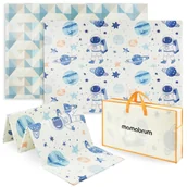 Maty piankowe - Dwustronna mata piankowa składana 180 x 120 x 1cm - Kosmos/Geometryczne trójkąty - miniaturka - grafika 1