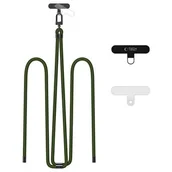 Pozostałe akcesoria do telefonów - Smycz do telefonu TECH-PROTECT C7S Rope Crossbody Strap Zielono-czarny - miniaturka - grafika 1