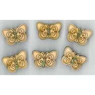 Zabawki kreatywne - Naklejki drewniane 2cm - Motylki (6szt) - Fandy - miniaturka - grafika 1