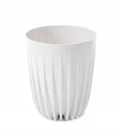 Donice - Doniczka plastikowa Mira śr.14.5 cm biała Lamela - miniaturka - grafika 1