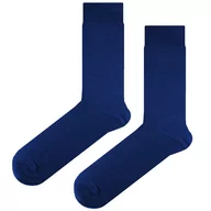 Skarpetki męskie - Skarpety garniturowe gładkie niebieskie EM 63 - EM Men's Accessories - miniaturka - grafika 1