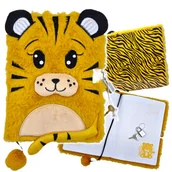 Szkolne artykuły papiernicze - Pamiętnik z kłódką 3D włochacz A5 96k Tiger - miniaturka - grafika 1