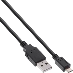 Kabel USB InLine USB-A - microUSB 1 m Czarny 31710Q - Kable USB - miniaturka - grafika 1