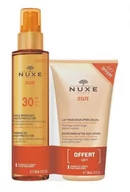 Zestawy kosmetyków damskich - Nuxe Sun promocyjny zestaw olejek do opalania twarzy i ciała spf30 150 ml + balsam po opalaniu 100 ml GRATIS! - miniaturka - grafika 1