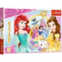 Puzzle Brokatowe Błyszczące Bella I Arielka 100 El - Puzzle - miniaturka - grafika 1