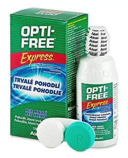 Opti-Free Opti-Free, Express, wielofunkcyjny płyn dezynfekujący do soczewek, 120 ml - Płyny do soczewek kontaktowych - miniaturka - grafika 1