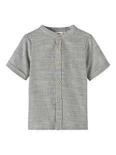 Name It Nmmhebos SS Shirt Koszula Dzieci, Dried Sage, 92 - Bluzki dla niemowląt - miniaturka - grafika 1