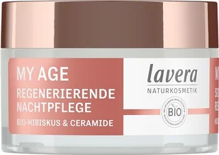lavera MY AGE krem na noc – krem na noc przeciwko plamom pigmentowym – dla skóry dojrzałej – nadaje sprężystości i elastyczności – wegański – naturalny kosmetyk – 50 ml - Kremy do twarzy - miniaturka - grafika 1