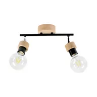 Lampy sufitowe - Britop LAMPA sufitowa MARJOLAINE 2834274 metalowa OPRAWA loftowe reflektorki regulowane czarne drewno - miniaturka - grafika 1