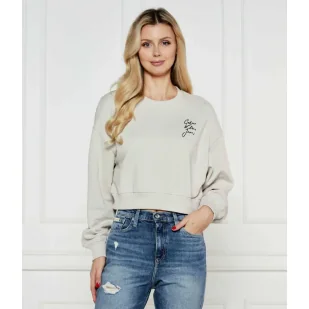 CALVIN KLEIN JEANS Bluza Cropped Fit - Bluzy damskie - miniaturka - grafika 1