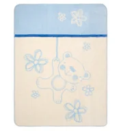 Koce i narzuty dla dzieci - BabyMatex Multitex Kocyk dziecięcy Teddy Niebieski 75x100 cm - miniaturka - grafika 1