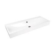 Umywalki - Kaldewei Silenio umywalka 120x46 cm ścienna prostokątna model 3046 biała 904506013001 - miniaturka - grafika 1