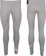 Legginsy - Legginsy Dla Dzieci Nike G Nsw Favotites Swsh Tight Szare AR4076 094 r L - miniaturka - grafika 1