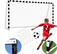 Piłka nożna - BRAMKA PIŁKARSKA BRAMKA DO GRY W PIŁKĘ NOŻNĄ DUŻA TRENINGOWA METALOWA - miniaturka - grafika 1