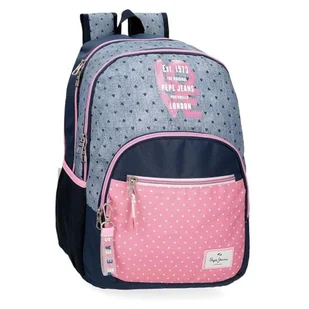 Pepe Jeans Noni Denim Plecak Podwójna komora Wielobarwny 32x44x22 cms Poliester 25,81L by Joumma Bags, Wielobarwny, Podwójny plecak Komora - Plecaki - miniaturka - grafika 1