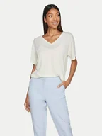 Koszulki i topy damskie - Vila T-Shirt Abella 14089540 Biały Relaxed Fit - miniaturka - grafika 1