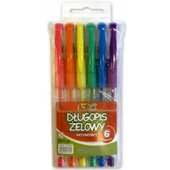 Długopisy - Penmate Kolori Długopis żelowy neonowy 6 kolorów - miniaturka - grafika 1