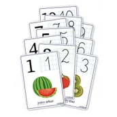 Edukacja przedszkolna - LearnHow Plansze eukacyjne A4 - Cyfry 1-10 10 kart - miniaturka - grafika 1