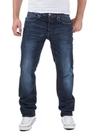 Spodenki męskie - Blend Męskie spodnie jeansowe Straight Leg Rock, Blau (76946-l32), 32W / 34L - miniaturka - grafika 1