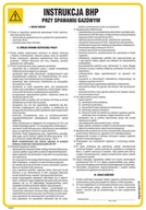 Instrukcje stanowiskowe BHP - IAC23 INSTRUKCJA BHP PRZY SPAWANIU GAZOWYM, FN - FOLIA SAMOPRZYLEPNA; (245X350MM) - miniaturka - grafika 1