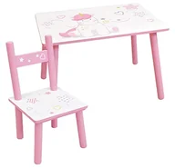 Stoliki dla dzieci - FUN HOUSE 713527 Jednorożec stół H 41,5 cm x szer. 61 cm 42 cm z krzesłem H 49,5 cm x szer. 31 cm x gł. 31,5 cm dla dzieci - miniaturka - grafika 1