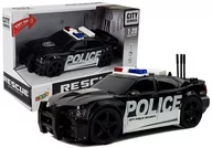 Samochody i pojazdy dla dzieci - Import LEANToys Auto Policja z Naciągiem, Światłami i Dźwiękami 1:20 - miniaturka - grafika 1