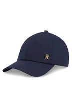 Czapki damskie - Tommy Hilfiger Czapka z daszkiem Elevated Chic Soft Cap AW0AW17138 Niebieski - miniaturka - grafika 1