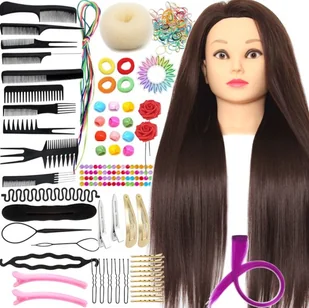 GŁÓWKA fryzjerska GŁOWA treningowa LALKA czesania warkoczy manekin fryzjer - Manekiny wystawowe - miniaturka - grafika 1