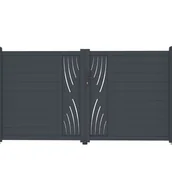 Bramy garażowe - CASANOOV BRAMA aluminiowa dwuskrzydłowa 3m VELETA 300B160 Szara - miniaturka - grafika 1