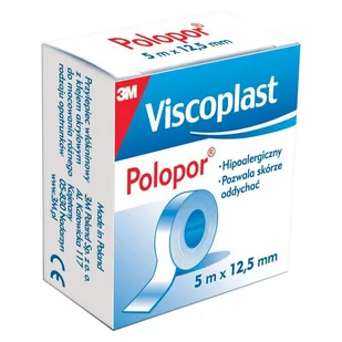 3M VISCOPLAST Polopor 5 m x 12,5 mm szpulka) - Apteczki i materiały opatrunkowe - miniaturka - grafika 1
