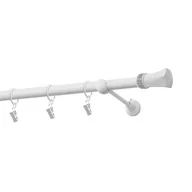 Karnisze - Karnisz pojedynczy 19 mm Diament biały 240 cm - miniaturka - grafika 1