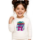 Bluzy dla dziewczynek - BLUZA DZIECIĘCA 67 SIX SEVEN VIRAL DLA CHŁOPCA DZIEWCZYNKI 134-140 - miniaturka - grafika 1