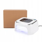 Lampy UV do paznokci - Allepaznokcie Lampa do paznokci z głośnikiem bluetooth dual UV/LED 88W Smart M1 do lakierów hybrydowych i żeli biała - miniaturka - grafika 1