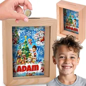 Skarbonki - SKARBONKA DREWNIANA IMIĘ PSI PATROL SKYE CHASE MIKOŁAJ ŚWIĘTA MIKOŁAJ - miniaturka - grafika 1