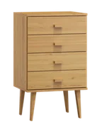 Dom i wnętrze OUTLET - OUTLET - Komoda sosnowa drewniana Venuci nr1 59 cm 4s OLCHA - miniaturka - grafika 1