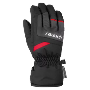 Rękawice zimowe dziecięce z membraną Reusch Bennet R-TEX XT Junior 7680 czarno-czerwony - Rękawice narciarskie - miniaturka - grafika 1