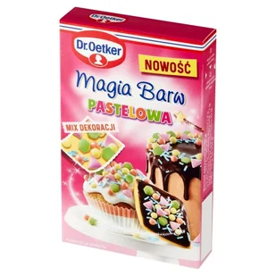 Dr. Oetker Mix Dekoracji Magia Barw Pastelowa 70G - Dodatki do ciast w proszku - miniaturka - grafika 1