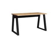 Biurka - Biurko loft proste nowoczesne blat dąb artisan z nogi czarne - miniaturka - grafika 1